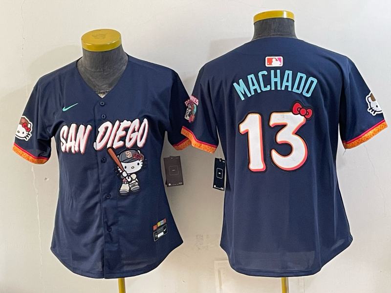 women San Diego Padres #13 Machado blue Nike 2026 MLB Jersey 083100